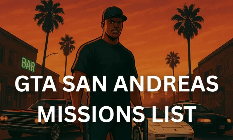 GTA SAN ANDREAS Mission List